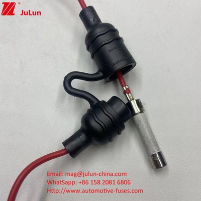 فابریک مستقیم 6x3 شیشه خط فیوز جعبه نگهدارنده فیوز قالب دار برای فیوز شیشه ای Inline ضد آب