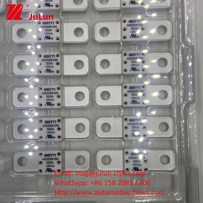 ASTM فیوز خودروهای الکتریکی A202008 300A فیوز 125VDC نوع ترمینال AC Ev شارژر آداپتور سازگار با ظرفیت شکستن 20KA