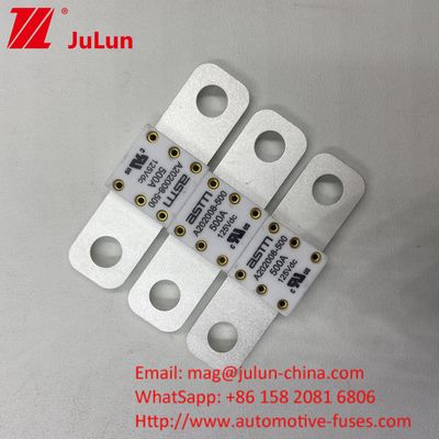 ASTM 400A 125VDC فلز سرامیکی باتری اتومبیل فیوز برای صنعت خودرو 68 * 17.7 * 12mm