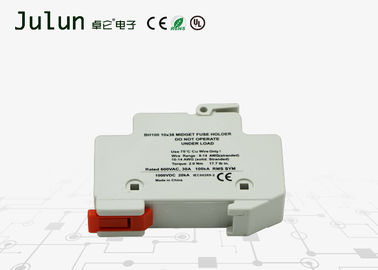 نرم افزار قدرت 1000V ولتاژ پایین فیوز براکت 10x38mm DIN rail mount