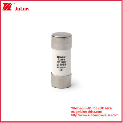 فیوز های سرامیکی خودرو 20A 1000VDC PV FUSE شکستن 10 * 38mm 14 * 51mm 20 * 65mm ظرفیت با قابلیت جایگزینی 1000VDC 10A 15A 25A 30A و استانداردهای ایمنی IEC