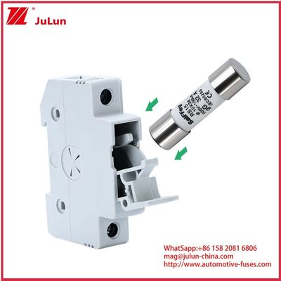 RS15 GG32A 500VDC 100KA فیوزهای سرامیکی خودرو 10 * 38mm حامل IEV60269