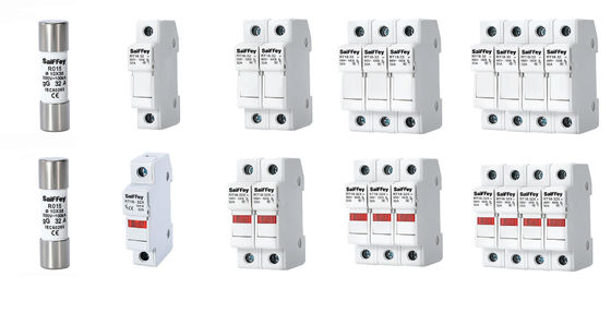RS15 GG32A 500VDC 100KA فیوزهای سرامیکی خودرو 10 * 38mm حامل IEV60269