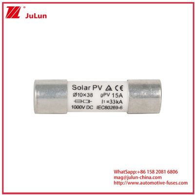 15A 1000VDC GPV فیوز 10*38 برای سیستم های انرژی خورشیدی IEC60269-6