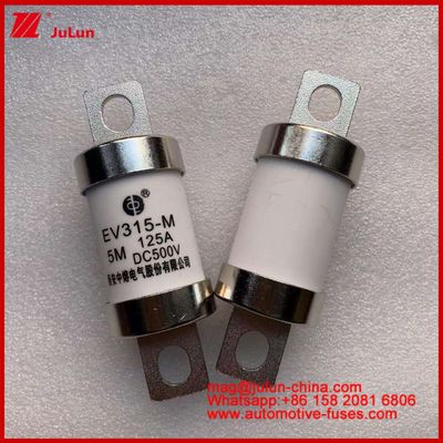 EV315-M 5M 125A HS 500VDC کامیون سنگین لوله ای وسایل نقلیه الکتریکی فیوز مس ثابت با استفاده از دسته EV