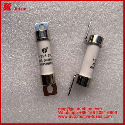 فیوز لوله ای EV325-5FL 40A 750VDC برای وسایل نقلیه الکتریکی با نصب 15 * 51mm Light Bolt و ثابت زمان 2 ± 0.5ms