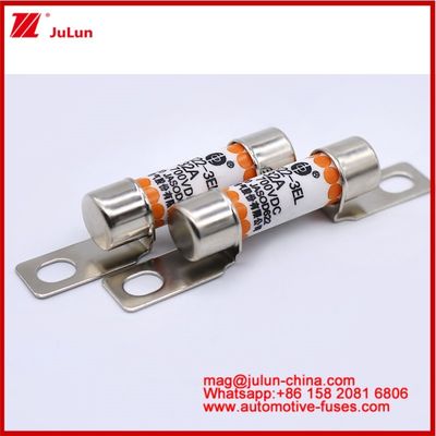 EV322 3EL 32A DC700V فیوز سرامیکی لوله ای اندازه فشرده محافظت از مدار کوتاه با جریان نامگذاری بالا
ظرفیت شکستن بالا در 100Vdc/125Vdc ساختار بولت شده