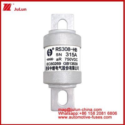 Bolted M6 5N 315A AR 750VDC-1 خودروهای الکتریکی فیوز کشش Caremic لوله ای تبدیل قدرت ذخیره انرژی در داخل شارژر
