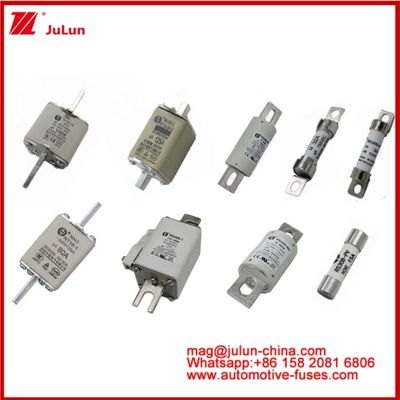RS309-MD-125A فیوزهای سرامیکی اتوماتیک 500VAC200KA 500VDC 50KA AR DC عملکرد ساختار اتصال بولت لوله ای خودرو
