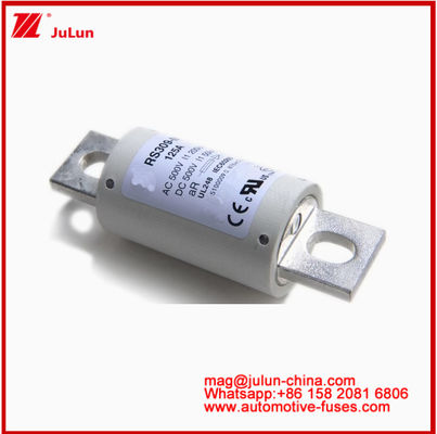 RS309-MD-125A فیوزهای سرامیکی اتوماتیک 500VAC200KA 500VDC 50KA AR DC عملکرد ساختار اتصال بولت لوله ای خودرو