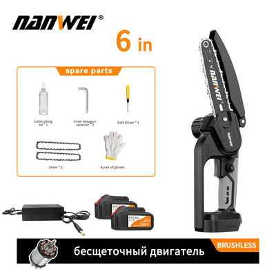 خانه ماندگار Diy باغ چوب کاری ابزار برق زنجیره سریع بدون تلاش چیده است اینچ موتور بدون برس باتری لیتیوم 4 / 6 / 8 / 10 / 12 / 16