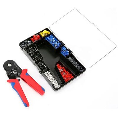 آسان و همه کاره مینی سیم فرول لوله ای ترمینال Crimping Plier Kit 1200pcs خانگی الکتریکی عایق
