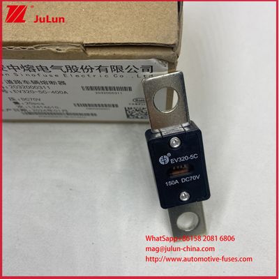 خودروهای الکتریکی ویژه EV320-5C 5X 150A 80A DC70V فیوز وسایل نقلیه جاده ای جریان نامشخص 80A 500A قابلیت اطمینان ایمنی برای EV