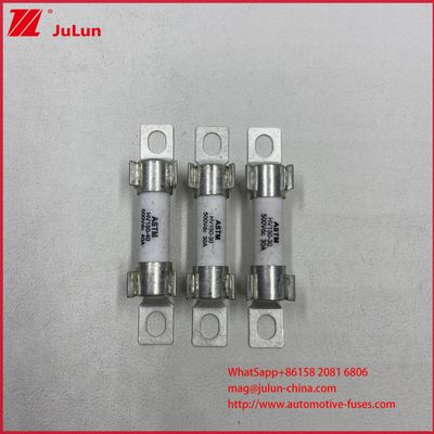 ASTM 15A 30A DC500V محافظت از فیوز های خودروهای الکتریکی برای HEV در داخل سرامیک بولت