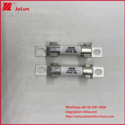 HV150 FUSE 32BP 30A DC500V بولت لوله ای شارژر باتری خودرو خودرو با امتیاز قطع DC500V / 20KA