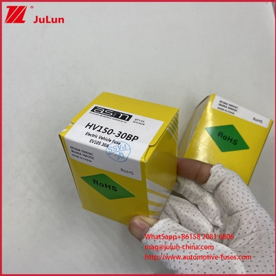 وسایل نقلیه الکتریکی (HEV) ولتاژ نامی / رتبه قطع DC500V/20KA ASTM HV150 30A 20A DC500V 20KA فیوز پیچی با حفاظت