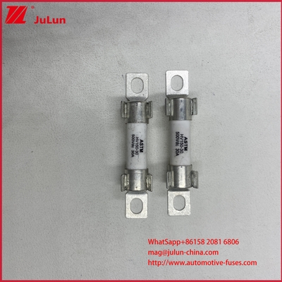 وسایل نقلیه الکتریکی (HEV) ولتاژ نامی / رتبه قطع DC500V/20KA ASTM HV150 30A 20A DC500V 20KA فیوز پیچی با حفاظت