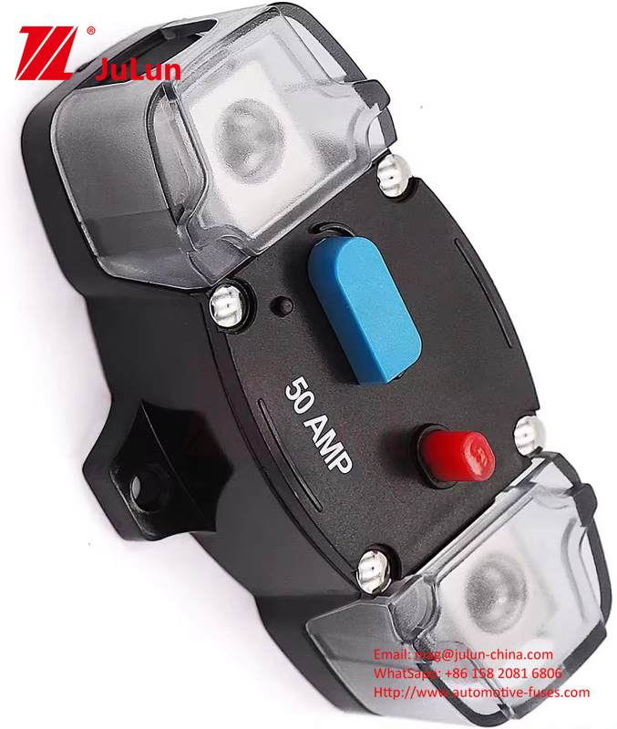 ترولینگ موتور استریو آدیو 50A 200A 300A 24V 48V 0-8 Gauge Inline Fuse Block Holders Inverter برای اتومبیل