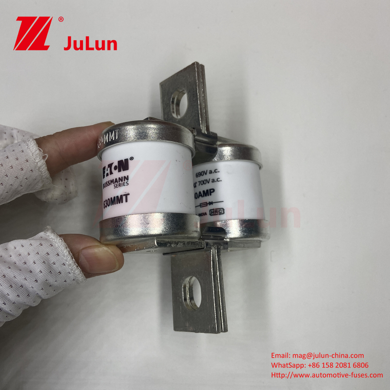 BUSSMANN 630MMT 690V مس سرامیکی فيوز خودرو M6/M8 نصب 630A فيوز ایمنی جریان الکتریکی