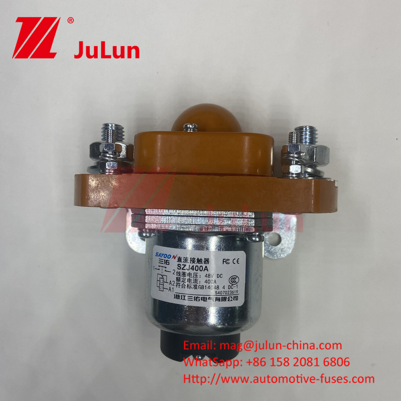 DC 12-80V سوئیچ جریان بزرگ برق خاموش پیچ نصب 200A 1P کویل ولتاژ نامی: DC12 ~ 80V