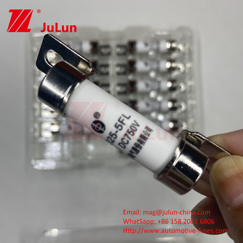EV325 5FLL DC750V 10A 15A 20A با Ex10A-100A EV فیوز شارژ با سرامیک و لوله بیرونی