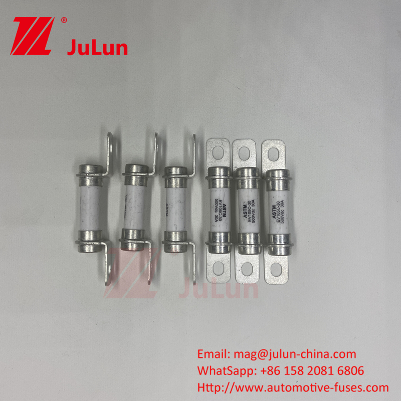 کاربرد خودرو خودروهای الکتریکی فیوز خودروهای هیبریدی 15A 500VDC فیوز با قابلیت شکستن DC