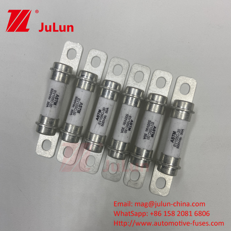 بولت های M6 خودرو کیفیت بالا DC کامیون هیبرید خودرو الکتریکی 20A 10A 30A فیوز 500VDC