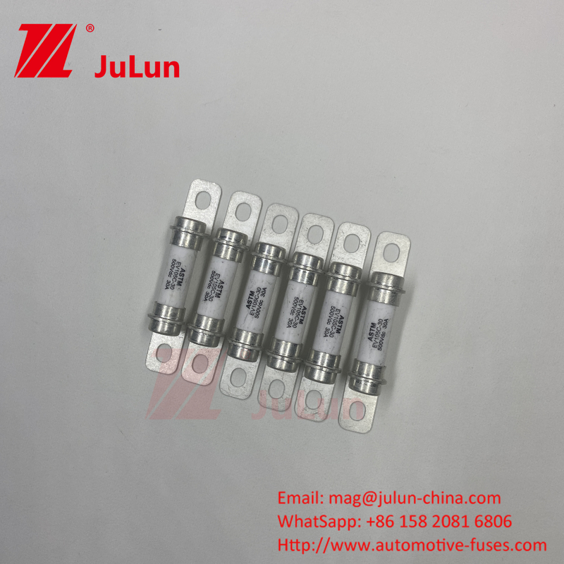 باتری ذخیره انرژی 50A High Break 500VDC فیوز DC لوله سرامیکی High Break 30A حفاظت از ایمنی فیوز خودرو الکتریکی