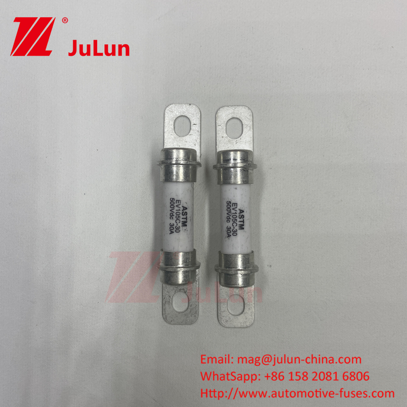 فیوز سریع 500VDC 5A 15A 30A 40A 10A 20A سیستم تبدیل قدرت سرامیکی فیوز سیستم قدرت را هدایت می کند