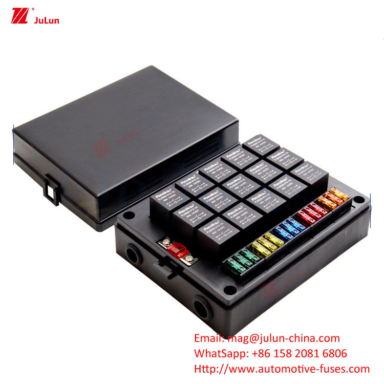 جعبه فيوز 10 راه اتومبیل تک ردیف BX2103 50A مس قطعات معدنی اتومبیل نگهدارنده فيوز گواهینامه UL اتحادیه اروپا