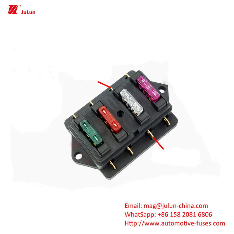 قطعات اتوماتیک ترمینال محافظ مدار الکترونیکی جریان 32V30A-500A نگهدارنده فیوز اتوماتیک تماس مس 30A-500A