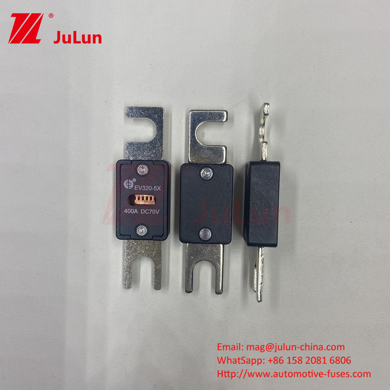 فيوز سرامیکی مشکی EV320-5X-200A-N EV برای وسایل نقلیه الکتریکی AC DC Fuse Box M6 M8