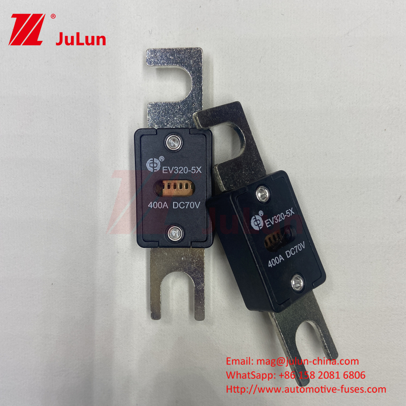 EV320-5X-450A-N 70VDC M6 M8 فیوز های EV قابل حمل با استاندارد ISO8820-5 برای سیستم های الکتریکی و سیستم های الکتریکی خودرو مطابقت دارند