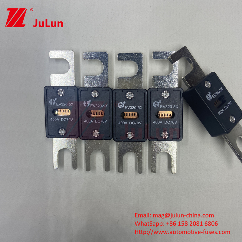 EV320-5C-400A-N 70VDC فیوز های خودکار تیغه مس سیاه برای محافظت از بیش از حد و مدار کوتاه