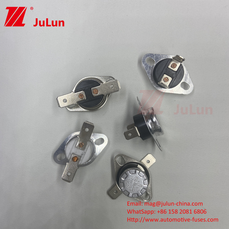 KSD301 سوئیچ پرش دوامدار 130°C با چرخه عمر ≥100000 بار و نوع تماس به طور معمول بسته