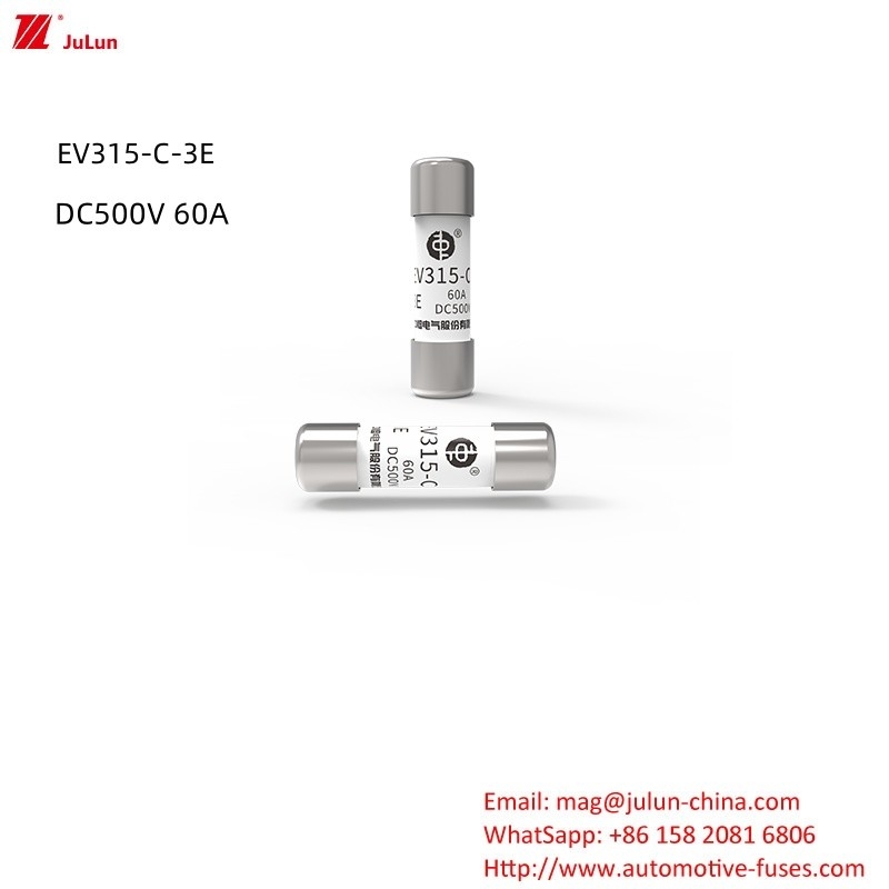 انرژی جدید فيوز سرامیکی متوسط فشار بالا/ EV315-C-3E DC500V 10A,15A,20A,30A,40A,50A.60A