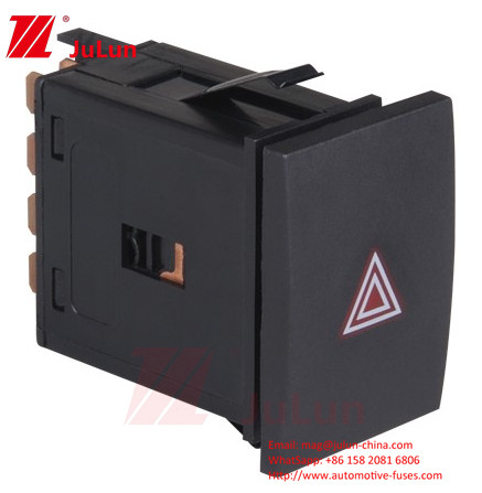 کلید سوئیچ هشدار 377953235 DNI2120 سوئیچ سیگنال خطر Ford Truck BC45-13A350-BA 12V 24V