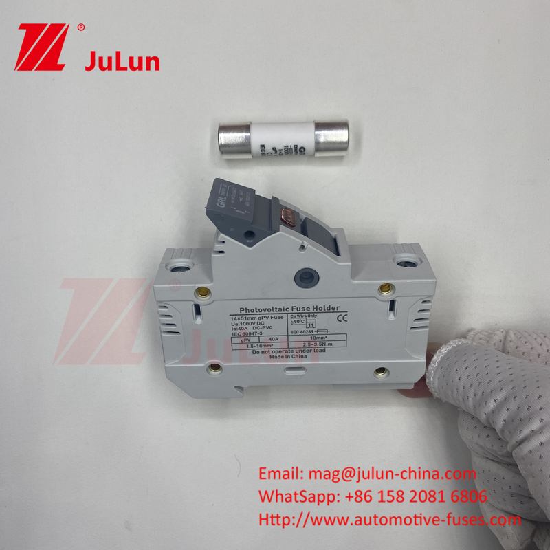فروش Mezeen 1P 10x38mm PV DC 1000V 32A فیوز و نگهدارنده فیوز برای حفاظت از سیستم خورشیدی OEM در دسترس است