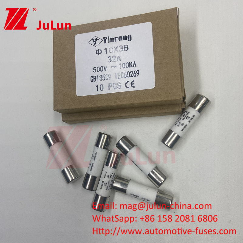 3A 10*38mm فيوتراپی سرامیکی برای سیستم های خورشیدی AC220V AC380V AC50 0V AC690V AC800V