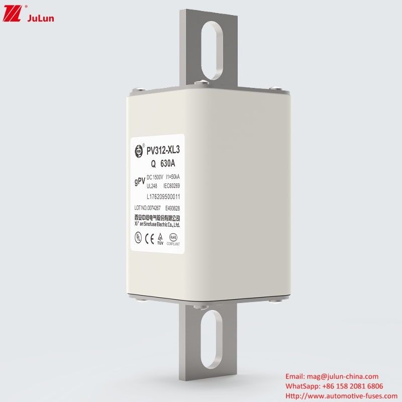 PV312-XL3-Q 630A فیوز های محافظ فتوولتائیک بولت شده با تایید UL TUV CE RoHS