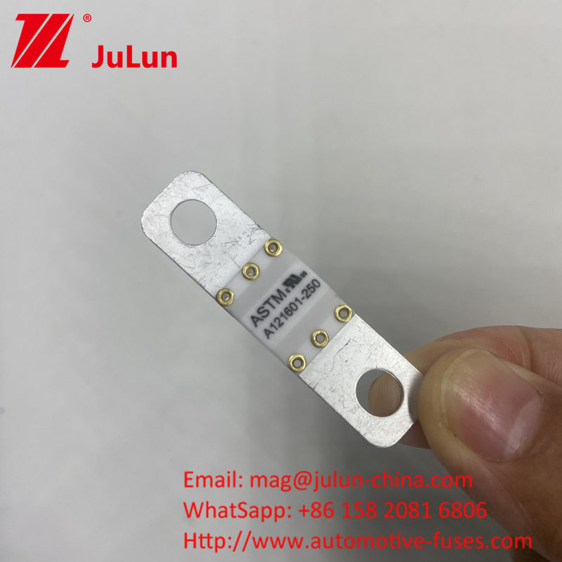 A121601-250A A121601-200A ASTM فیوز تیغه اتومبیل مس برای باتری ذخیره انرژی الکتریکی با جریان بالا