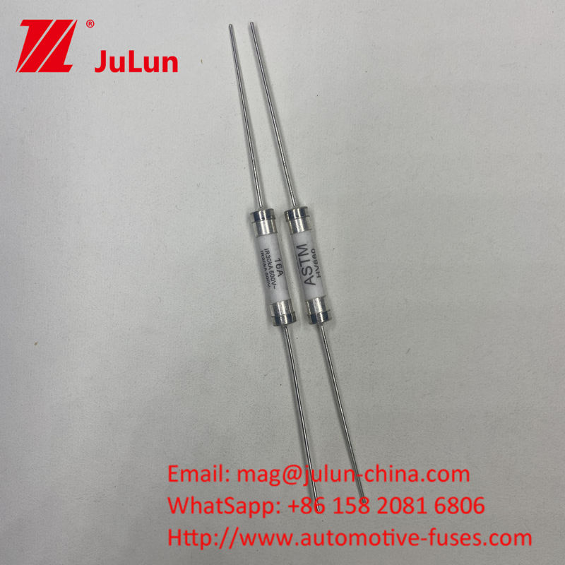 HV660 ASTM 16A 500VDC 30KA فيوز های سرامیکی خودرو روش نصب محوری سرب 6 * 32mm
