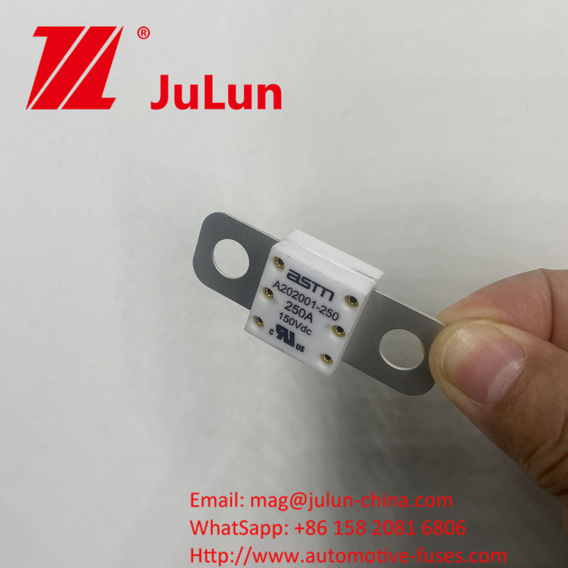 250A 150VDC A202001 ASTM فیوزهای سرامیکی خودرو برای شارژر خودرو و غیره ساخته شده از مس سرامیکی نقره کوارتز طلا شن
