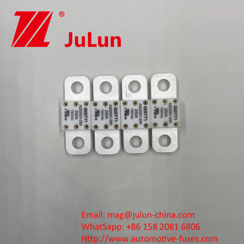 ذخیره سازی انرژی خودرو A202001 150A 150VDC برنامه تبدیل قدرت فیوز های سرامیکی خودرو با درجه 150VDC 16-20KA 400A 500A