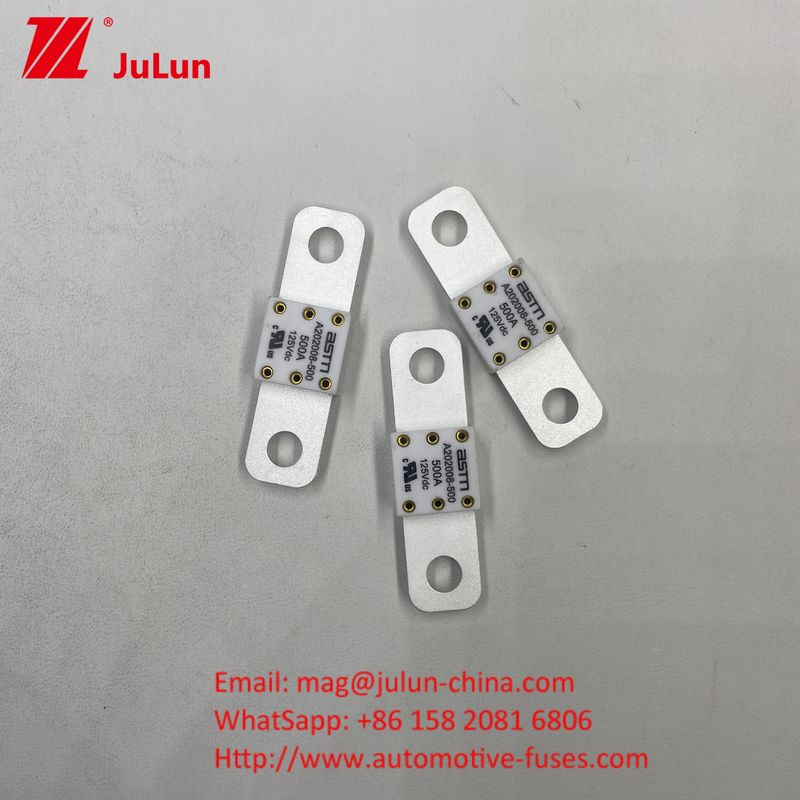ASTM فیوز خودروهای الکتریکی A202008 300A فیوز 125VDC نوع ترمینال AC Ev شارژر آداپتور سازگار با ظرفیت شکستن 20KA