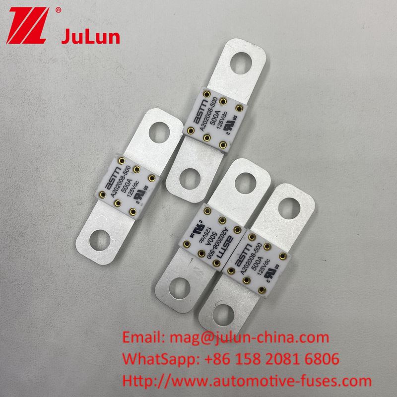 300A 125VDC فیوز سرامیکی ظرفیت شکستن بالا کمتر از 125Vdc خودرو برای وسایل نقلیه سنگین