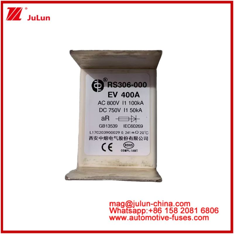 دسته بندی استفاده EV 400A AC800V 100KA DC750V 50KA لوله سرامیکی محافظ مدار خودرو برای وسایل نقلیه الکتریکی