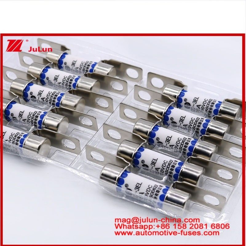 EV322-3EL 16A 700VDC فیوز لوله دار سرامیکی اندازه کوچک شکستن بالا سیستم کشش خودروهای الکتریکی تبدیل قدرت ذخیره انرژی شارژر در هواپیما