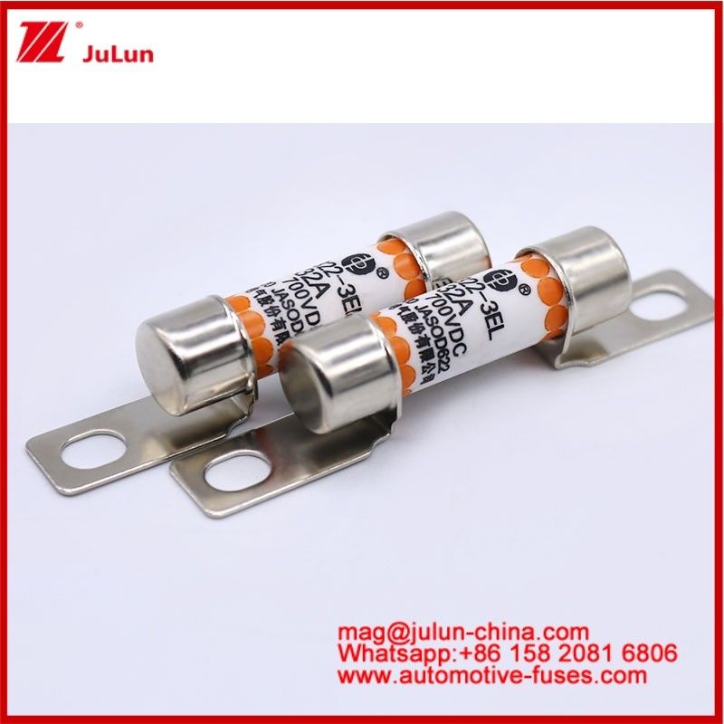 EV322 3EL 32A DC700V فیوز سرامیکی لوله ای اندازه فشرده محافظت از مدار کوتاه با جریان نامگذاری بالا
ظرفیت شکستن بالا در 100Vdc/125Vdc ساختار بولت شده