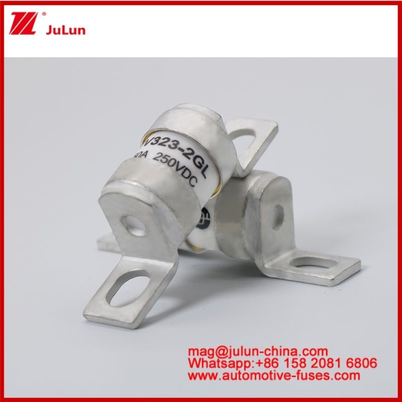 EV323-2GL 50A DC250VDC فيوز سرامیکی لوله ای ساختاری مقاوم در برابر ارتعاشات شوک مکانیکی EV یا HEV سایز فشرده خودروهای الکتریکی با درجه بندی بالا